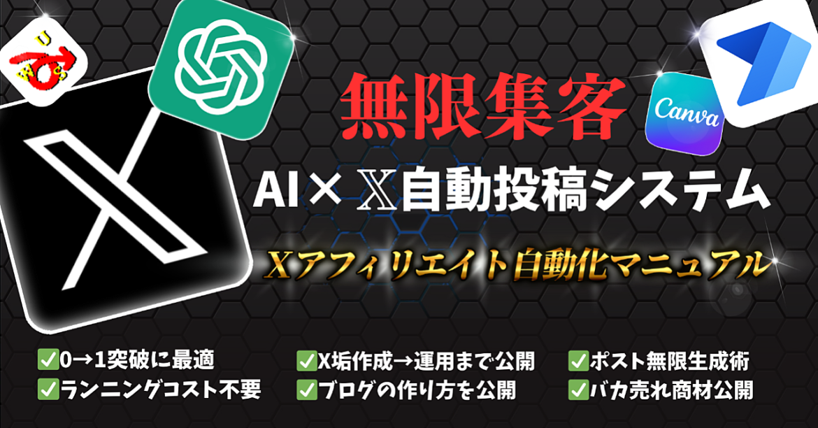 【一度作れば放置で自動収益】X(Twitter)自動投稿×Chat-GPT×無料ブログで作る「全自動アフィリシステム」の作り方